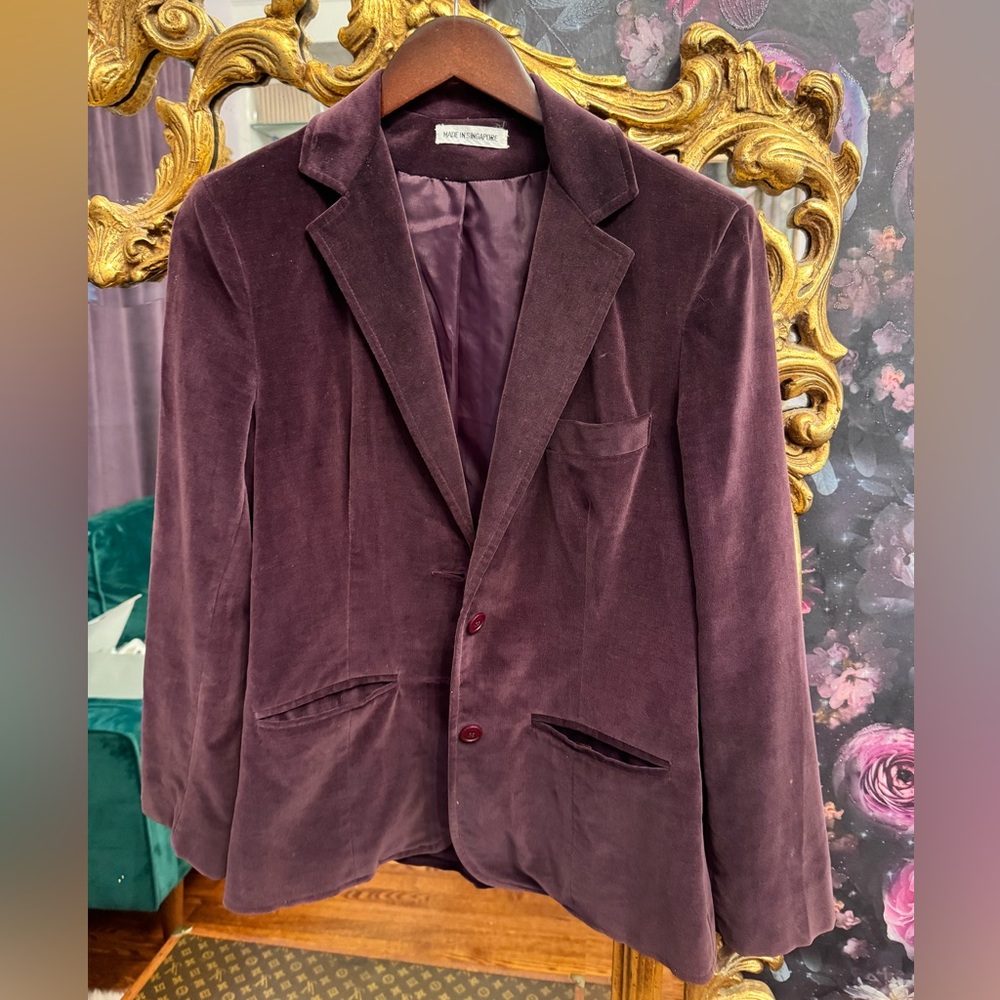 Vintage eggplant velvety jacket